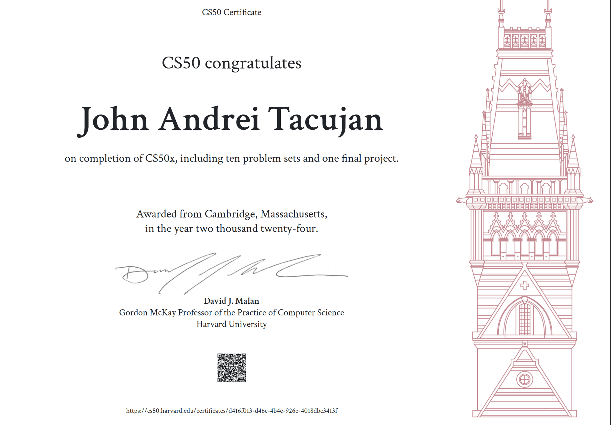 certificate